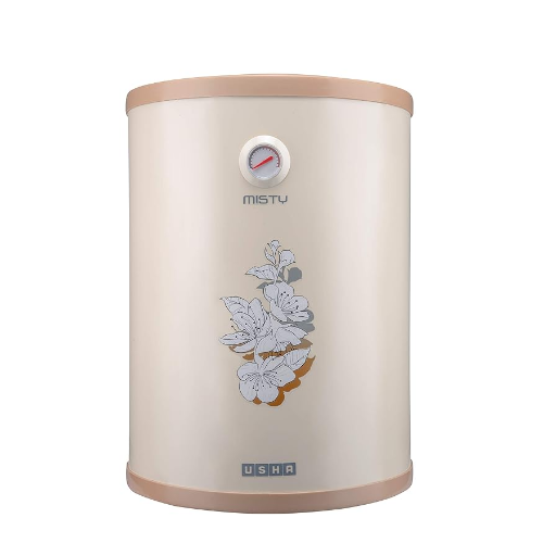 Usha Misty 15 Ltr 2000-Watt 5 Star Storage Water Heater (Ivory Cherry Blossom) With Pipes & Free Installation