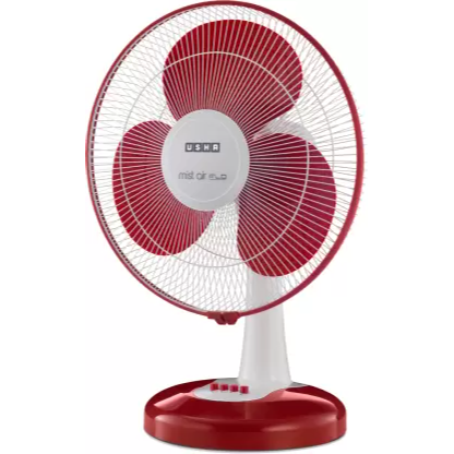 USHA Mist Air Flo 400mm Table Fan (Maroon)