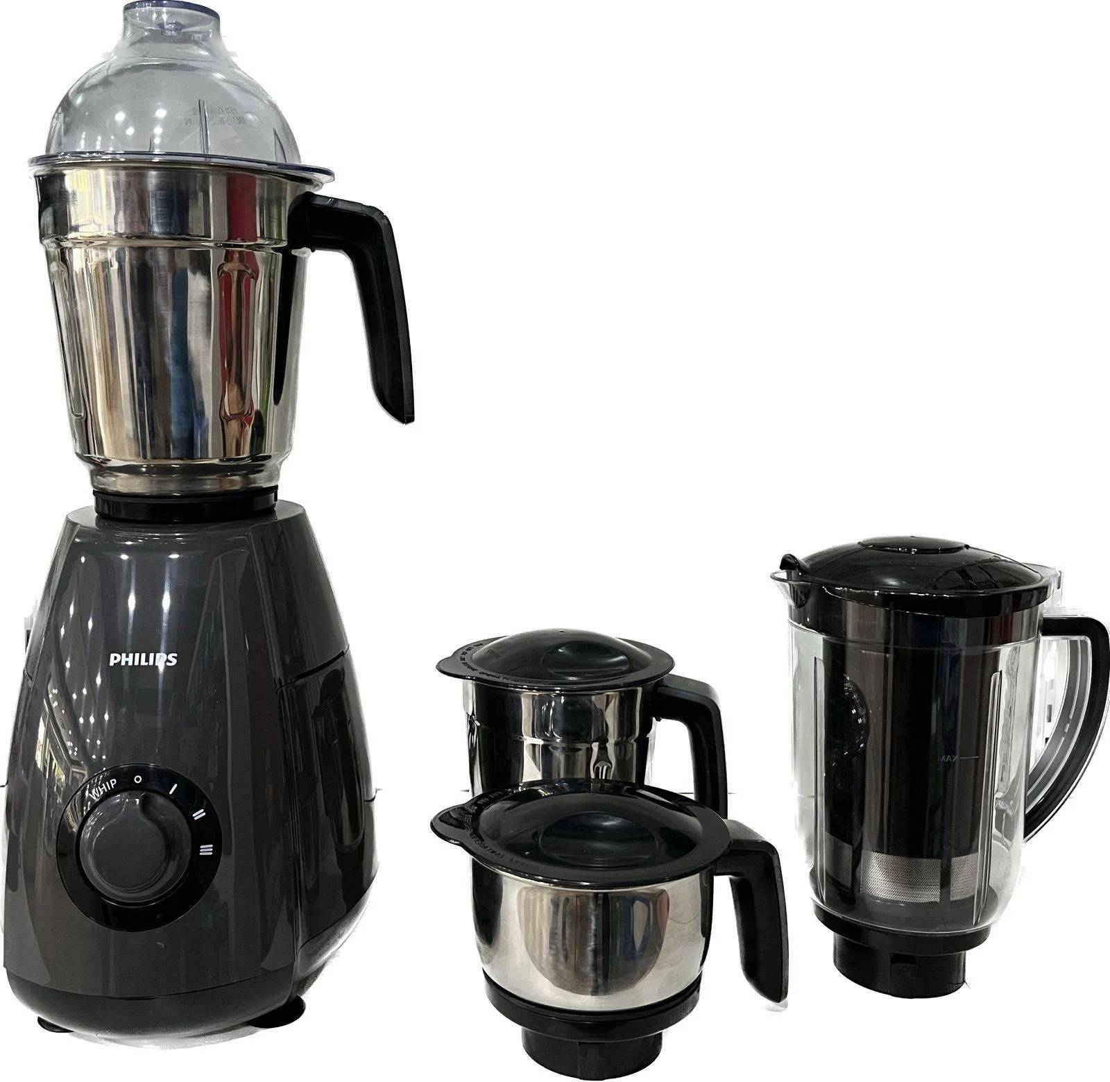 PHILIPS HL7704/00 black 1000 Juicer Mixer Grinder (4 Jars, Black)