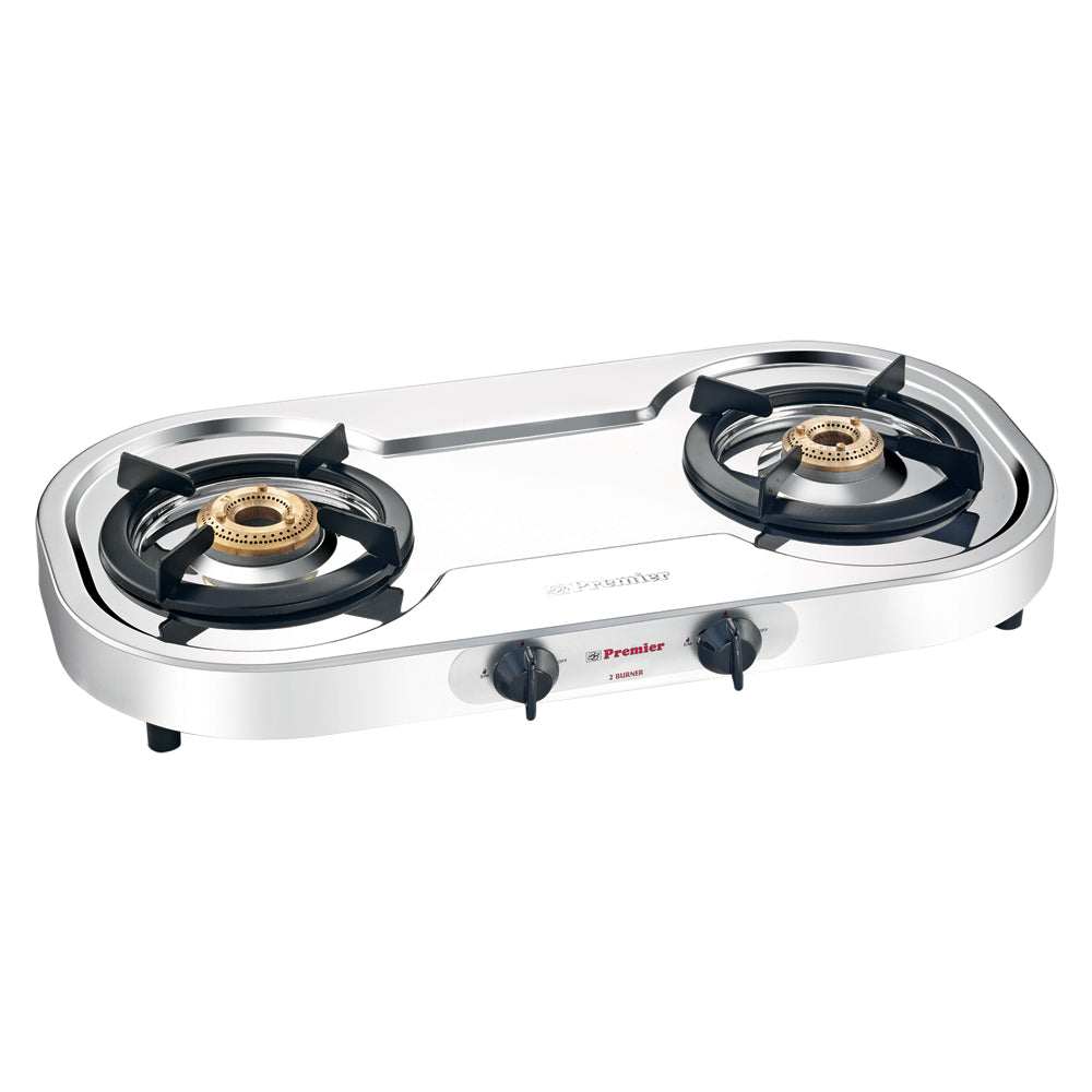 Premier Stainless Steel LPG Stove Oval 2 Burner Manual