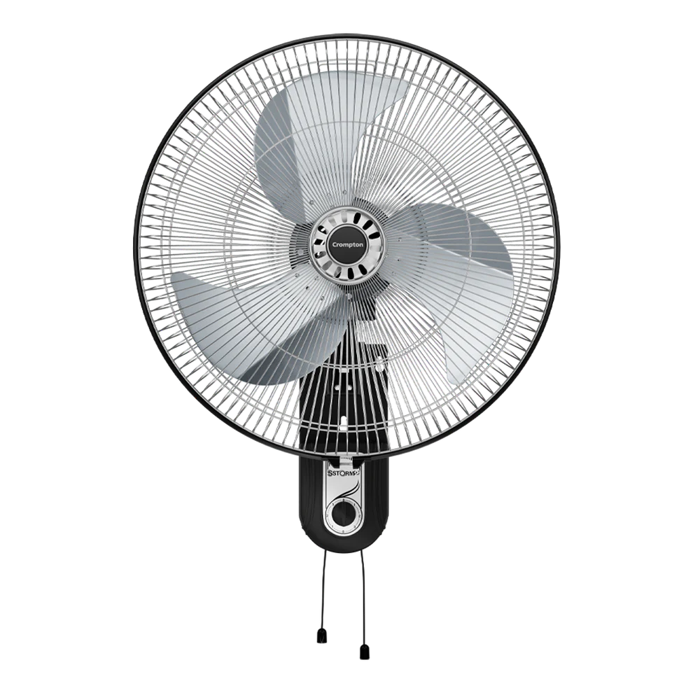 Crompton SStorm2 450mm 450 mm 3 Blade Wall Fan (Black, Pack of 1)