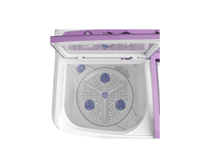 Godrej Edge 8 Kg 5 star Semi-Automatic Top Loading Washing Machine Appliance (WS EDGE 80 5.0 TB3 M LVDR, Lavender, Toughened Glass Lids)-ItsBen LifeStyle