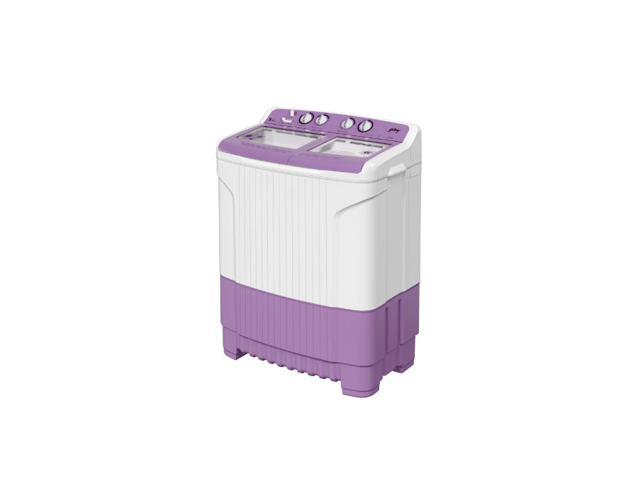 Godrej Edge 8 Kg 5 star Semi-Automatic Top Loading Washing Machine Appliance (WS EDGE 80 5.0 TB3 M LVDR, Lavender, Toughened Glass Lids)-ItsBen LifeStyle