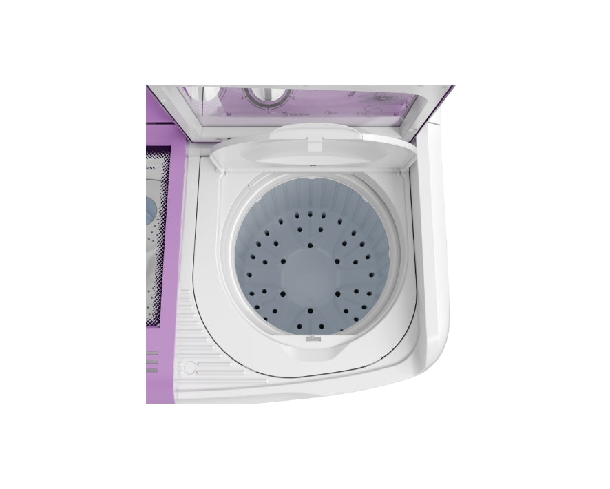 Godrej Edge 8 Kg 5 star Semi-Automatic Top Loading Washing Machine Appliance (WS EDGE 80 5.0 TB3 M LVDR, Lavender, Toughened Glass Lids)-ItsBen LifeStyle