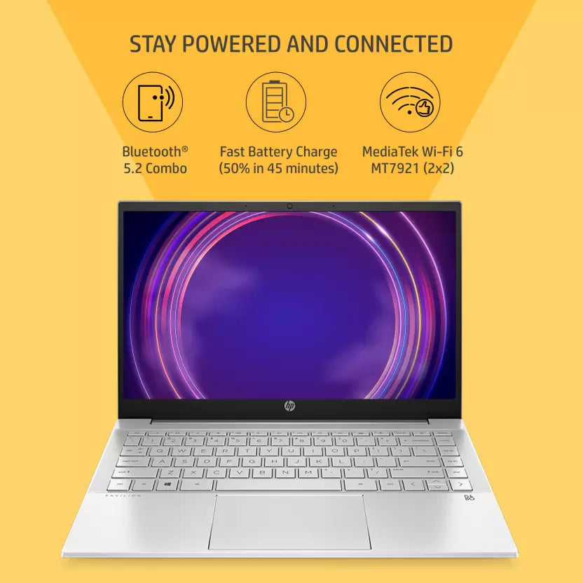 HP Pavilion 14, 12th Gen Intel Core i5-1235U, 14-inch (35.6 cm), FHD, 16GB DDR4, 512GB SSD, Intel Iris Xe graphics, FPR, 720p HD camera, Backlit KB (Win 11, MSO 2021, Silver, 1.41 kg), dv2014TU-ItsBen LifeStyle