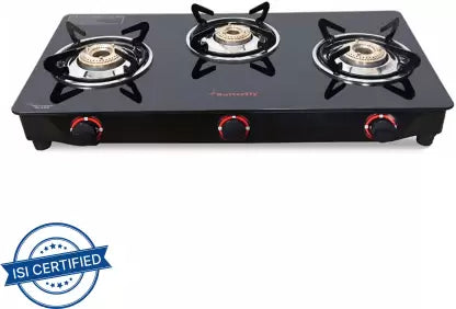 Butterfly Trio 3 Burner Glass Manual Gas Stove