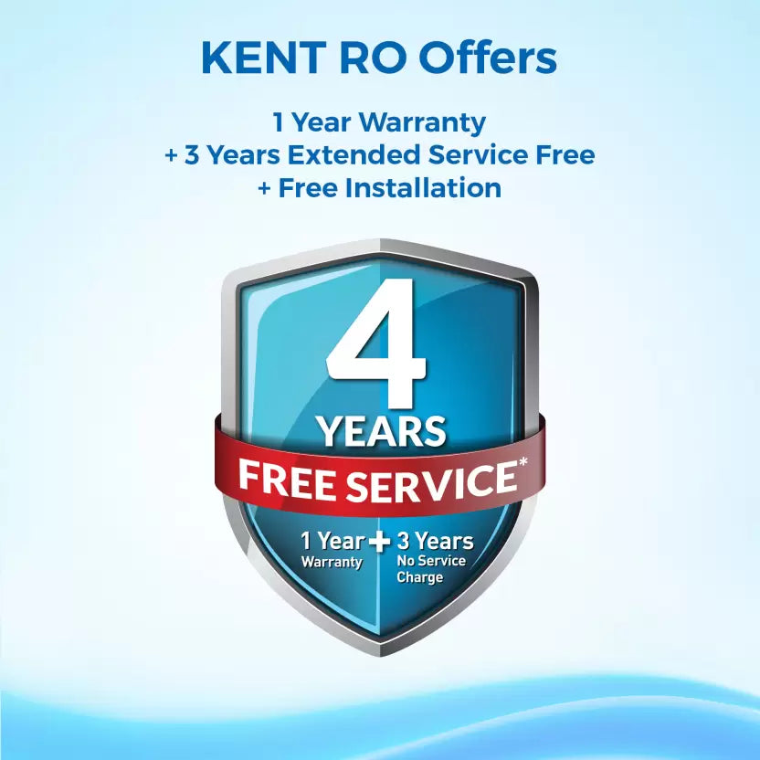 KENT Pride Plus RO Water Purifier | 4 Years Free Service | ISI Marked | Multiple Purification Process | RO + UF + TDS Control + UV LED Tank | 8L Tank | 15 LPH Flow | White-ItsBen LifeStyle