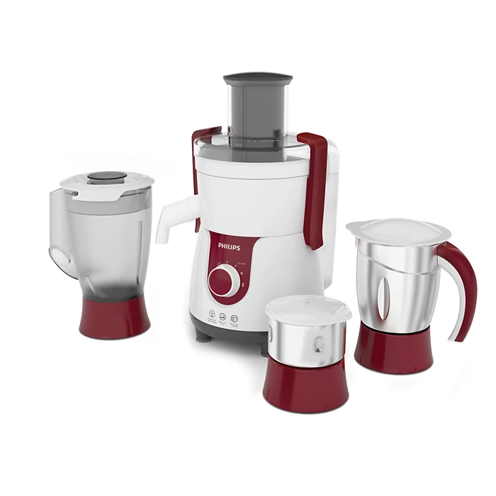 PHILIPS by philips HL7715/00 HL 7715 700 W Juicer Mixer Grinder (3 Jars, Red)