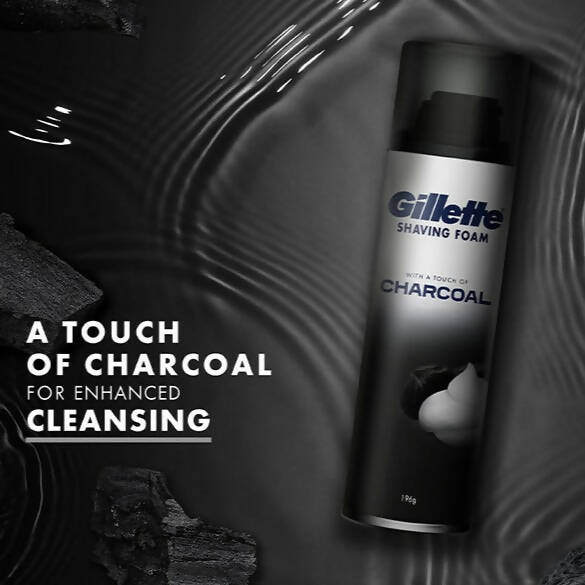 Gillete Shaving Foam With A Touch Of Charcoal-ItsBen LifeStyle