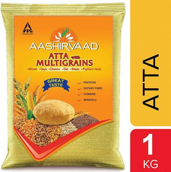 Aashirvaad Atta With Multigrains (1 KG)-ItsBen LifeStyle