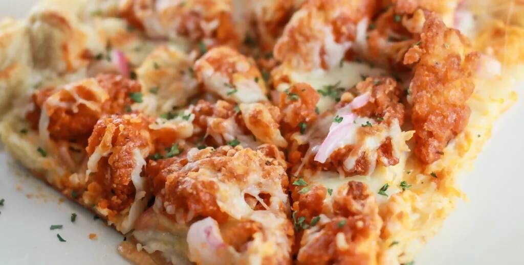 Crispy Fried Chicken Pizza (L)-ItsBen LifeStyle