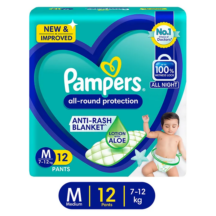 Pampers All Around Protection (M) (12 Pants)-ItsBen LifeStyle